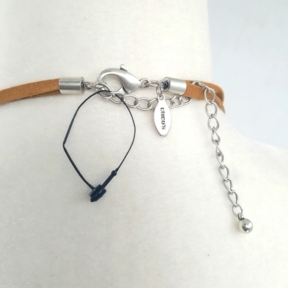 Chico's Southwestern Turquoise & Suede Necklace - Picture 4 of 7